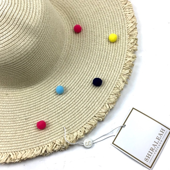 Anthropologie SHIRALEAH | Florence Pom Pom Sun Hat - Picture 5 of 13